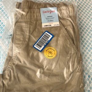 Cat & Jack jogger khaki pants. 10 husky. New